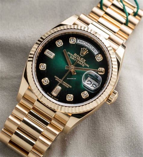 emerald face day date rolex|rolex green face dial.